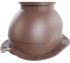 Вентиляционная труба для металлочерепицы, диаметр 110 мм, высота 550 мм, утепленная, коричневый шоколад RAL 8017 
